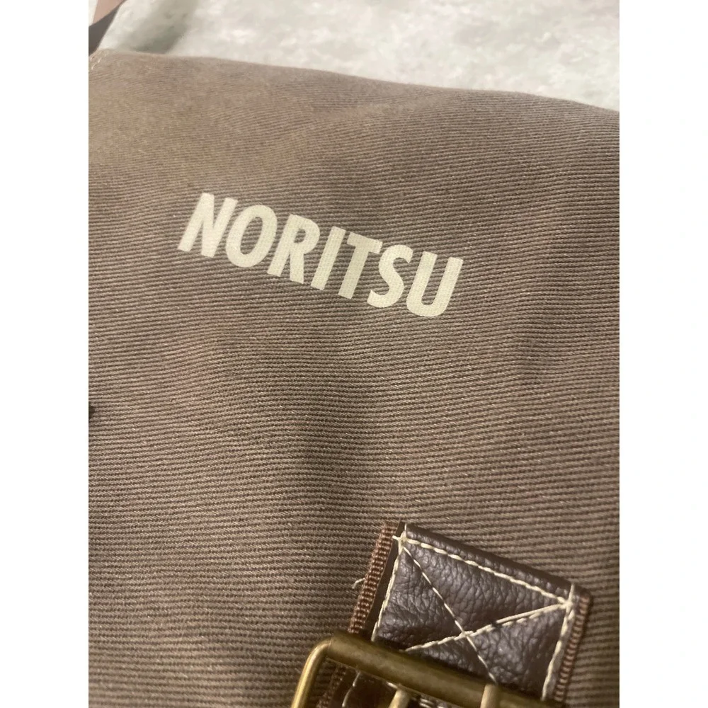 Logomark Messenger Bag Unisex Large Brown Noritsu Canvas Buckle Crossbody Tech